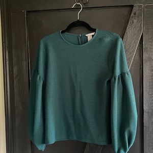 H&M Hunter green blouse.